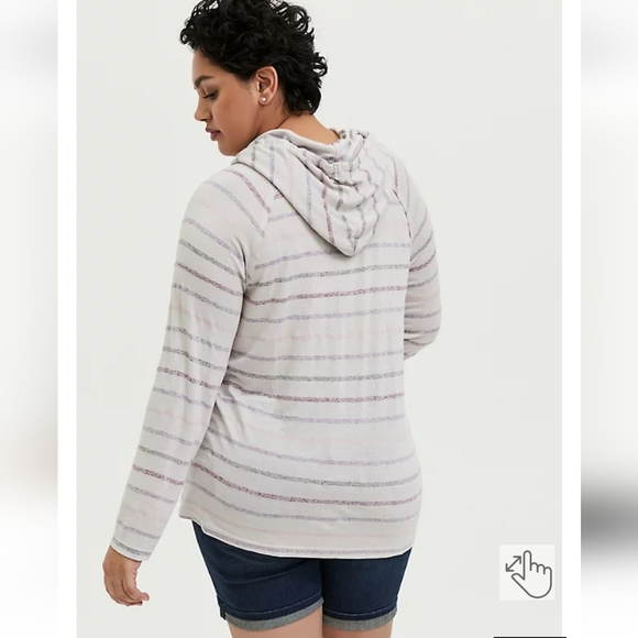 KNIT COWL NECK HOODIE SWEATSHIRT 00 (M/L) - Picture 3 of 8